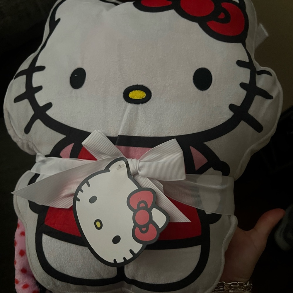 Hello kitty pillow and blanket set 2024